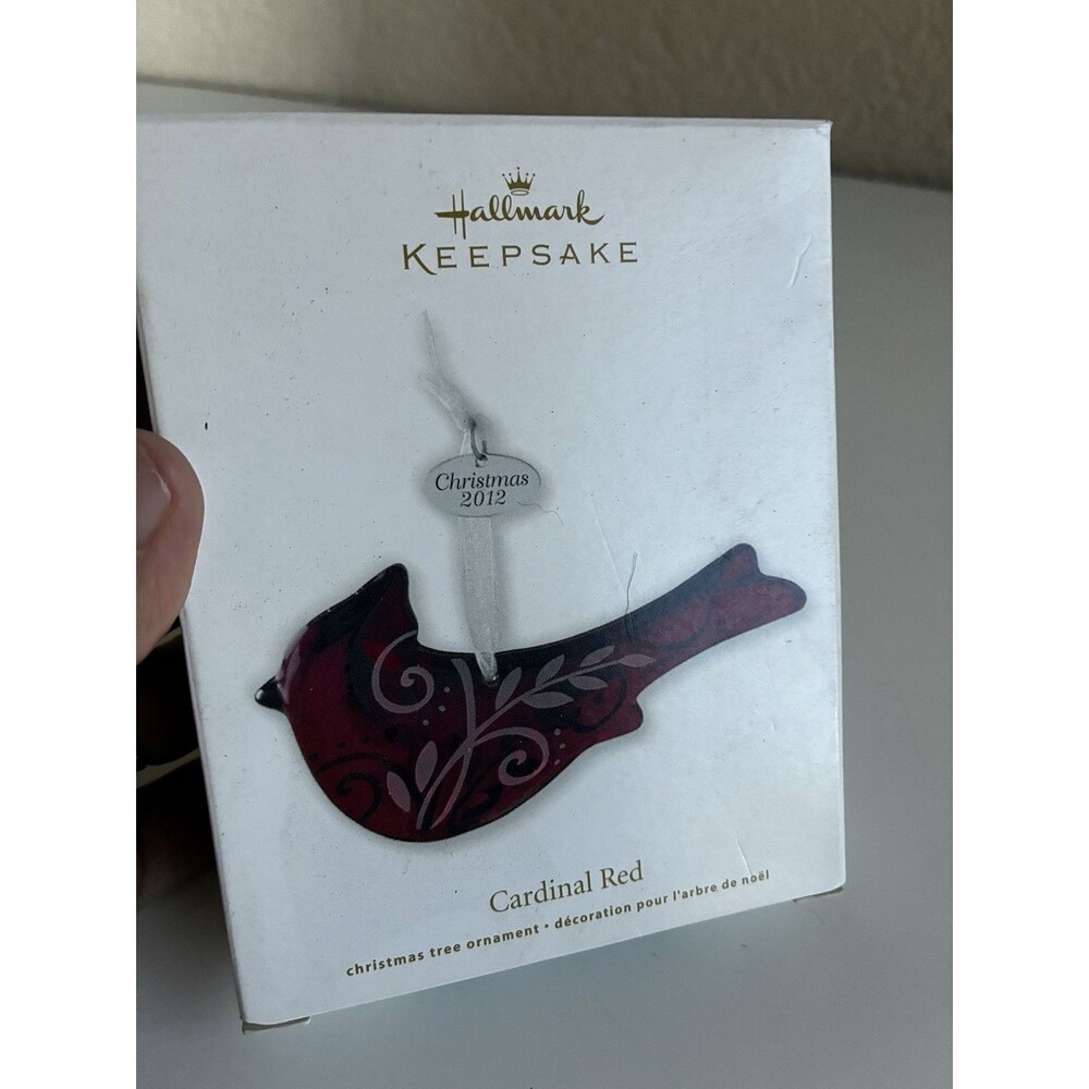 2012 Hallmark Keepsake Ornament Cardinal Red Glass Bird Ornament